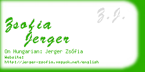 zsofia jerger business card